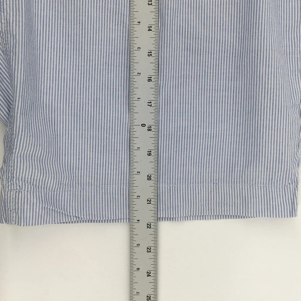 U.S. Polo Assn. Shorts Mens 42 Blue White Striped Seersucker Cotton 111024522GD